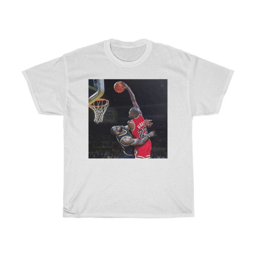 Michael Jordan Dunk On Lebron James Man's T-Shirt Tee