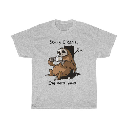 Very Buzy Sloth Man's T-Shirt Tee
