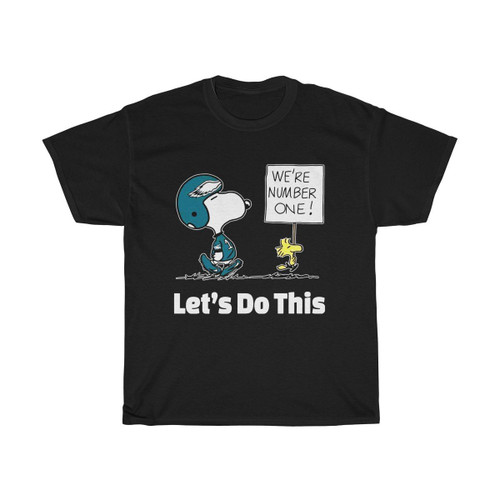 Philadelphia Eagles Snooopy We Are No1 Man's T-Shirt Tee