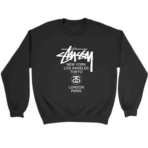 Stussy New York La Tokyo London Paris Sweatshirt Sweater