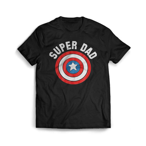 Marvel Father Day Super Dad Captain America Shield Men's T-Shirt Tee