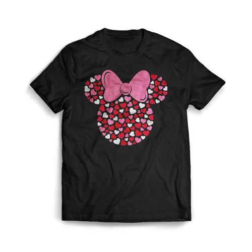 Disney Minnie Mouse Icon Pink Hearts Men's T-Shirt Tee
