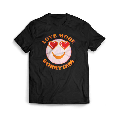 Love More Worry Less Art Men's T-Shirt Tee