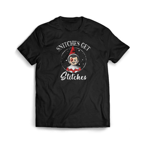 Snitches Get Stitches Elf Vintage Men's T-Shirt Tee