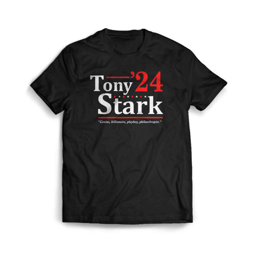 Tony Stark 2024 Genius Mens T-Shirt Tee
