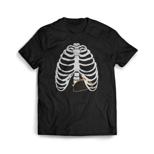 Taco Skeleton Rib Cage Halloween Mens T-Shirt Tee