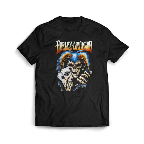 Harley Davidson Joker Skull Mens T-Shirt Tee