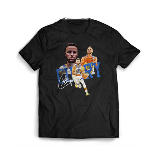 Golden State Warriors Steph Curry Signature Mens T-Shirt Tee