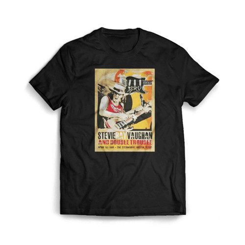 Vintage Stevie Ray Vaughan Concert Poster Mens T-Shirt Tee