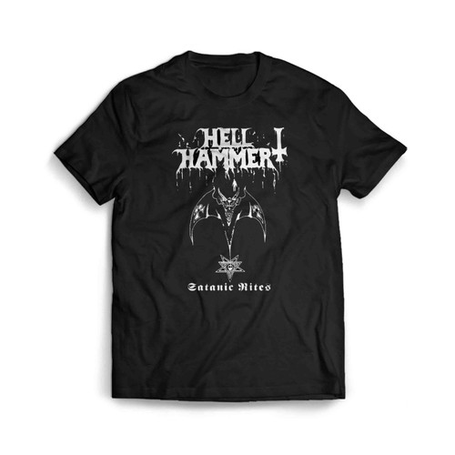 Hellhammer Hell I Hammer Satanic Rites Mens T-Shirt Tee