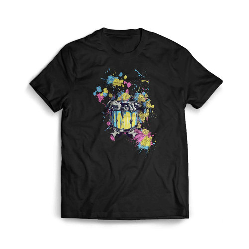 Abstract Paint Bucket Art Style Mens T-Shirt Tee