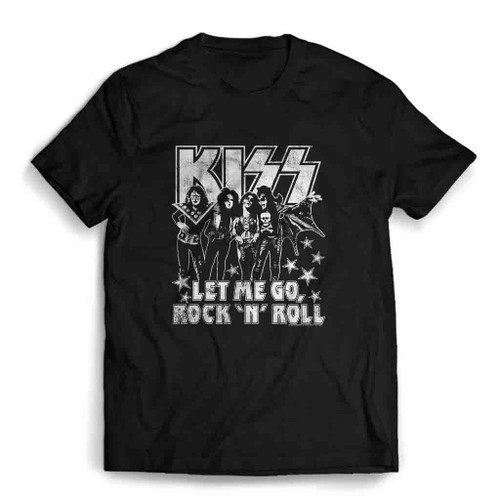 Vintage Retro Kiss Band Let Me Go Rock N Roll Mens T-Shirt