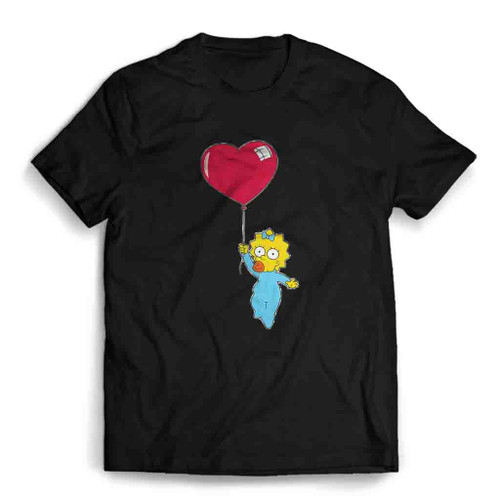 The Simpsons Maggie Heart Balloon Mens T-Shirt