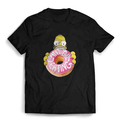The Simpsons Homer Cant Talk Eating Mens T-Shirt