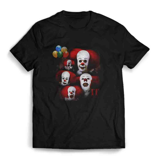 It Movie Pennywise Faces Mens T-Shirt