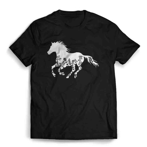 Floral Horse Mens T-Shirt Floral Horse Mens T-Shirt