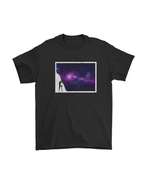 Cosmic Galaxy Girl Painting Poster Man's T-Shirt Tee