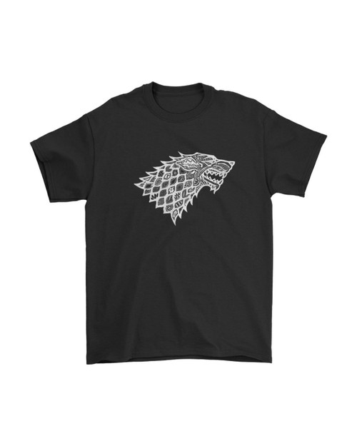 Floral Wolf Man's T-Shirt Tee Floral Wolf Man's T-Shirt Tee