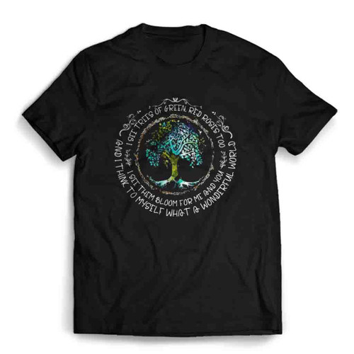 Earth Day What A Wonderful World Mens T-Shirt