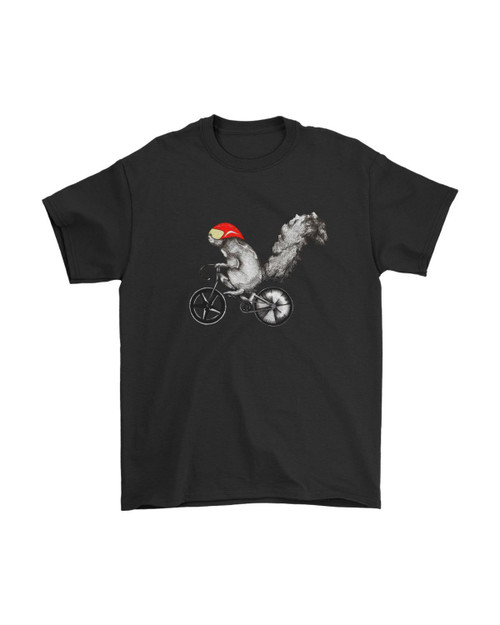 Squirrel On A Bicycle Man's T-Shirt Tee
