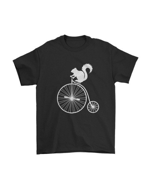 Squirrel On Bicycle Funny Man's T-Shirt Tee