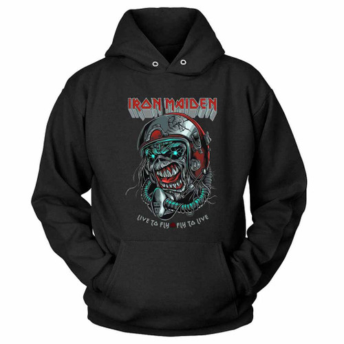Iron Maiden Somewhere Back In Time Live To Fly Fly To Live Hoodie