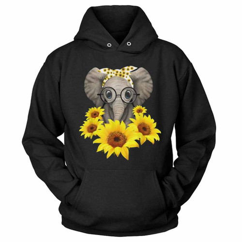 Cute Elephant With Sunflower Hoodie