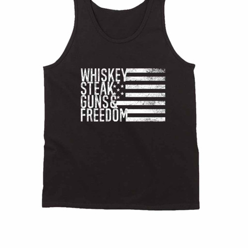 Whiskey Steak Guns Freedom Tank Top
