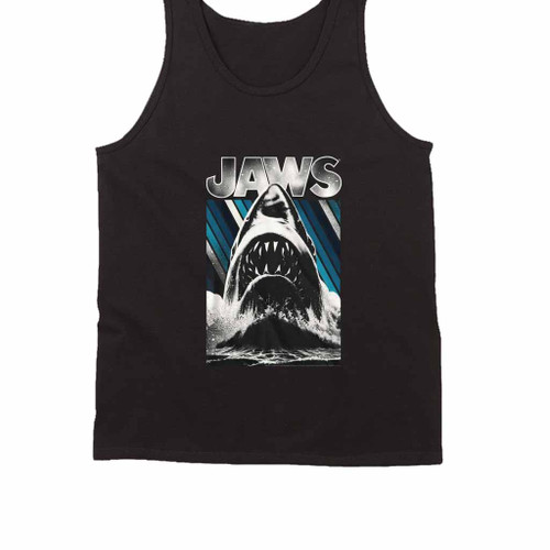 Jaws Blue Stripe Logo Tank Top