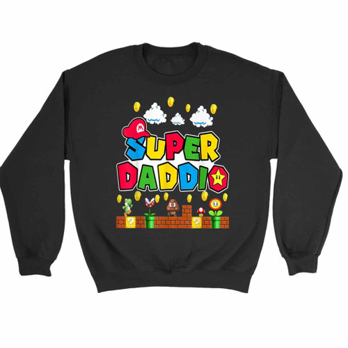 Super Daddio Funny Gamer Dad Fathers Day Video Game Lover Sweatshirt Sweater