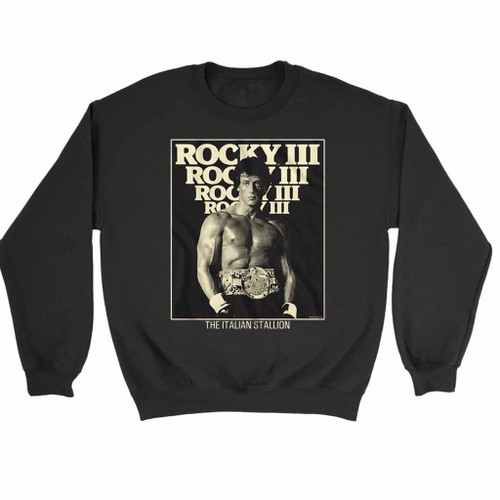 Rocky Iii Black And White Poster Sweatshirt Sweater