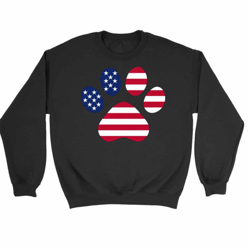 Dog Paw Usa Flag Merica Sweatshirt Sweater