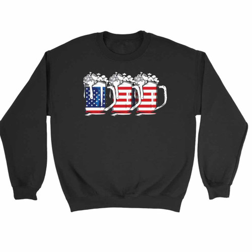 Beer American Flag 4th Of July Sweatshirt Sweater