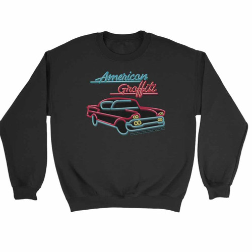 American Graffiti Neon Logo With Car Sweatshirt Sweater