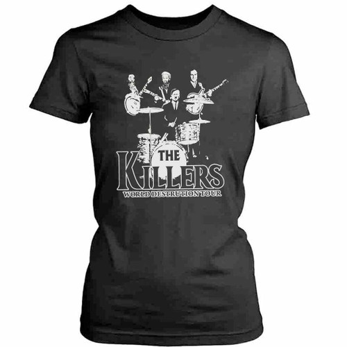 The Killers Band Members World Destrution Tour Womens T-Shirt Tee