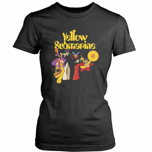 The Beatles Yellow Submarine Logo Womens T-Shirt Tee
