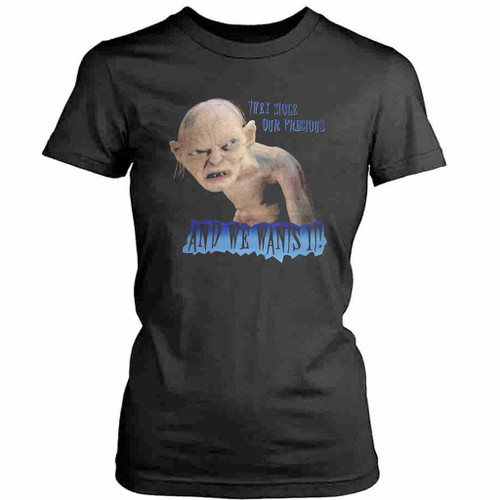 Post Malone Vintage The Lord Of The Rings Gollum Womens T-Shirt Tee