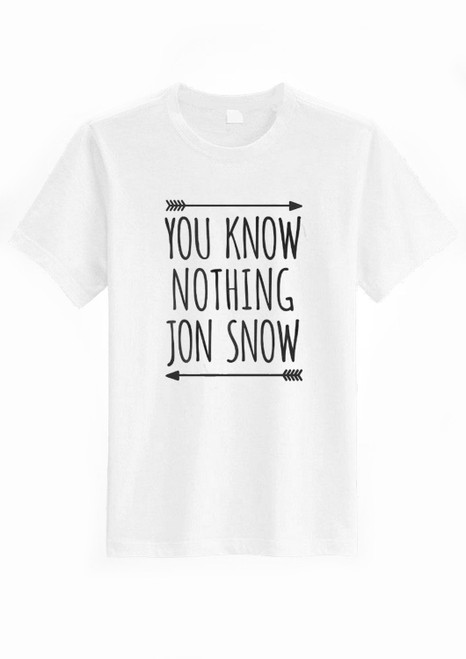You Know Nothing Jon Snow Man's T-Shirt Tee You Know Nothing Jon Snow Man's T-Shirt Tee