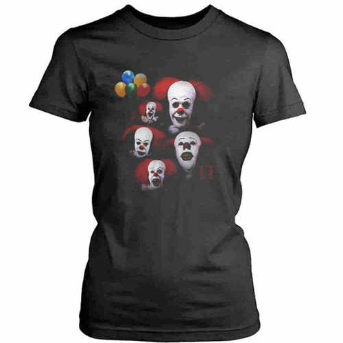 It Movie Pennywise Faces Womens T-Shirt Tee