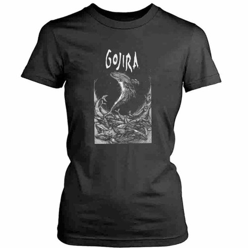 Gojira Whale Woodblock Womens T-Shirt Tee