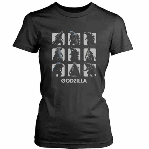 Godzilla Moods Box Up Funny Womens T-Shirt Tee