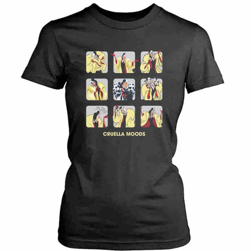 Cruella Moods Disney Villains Funny Womens T-Shirt Tee