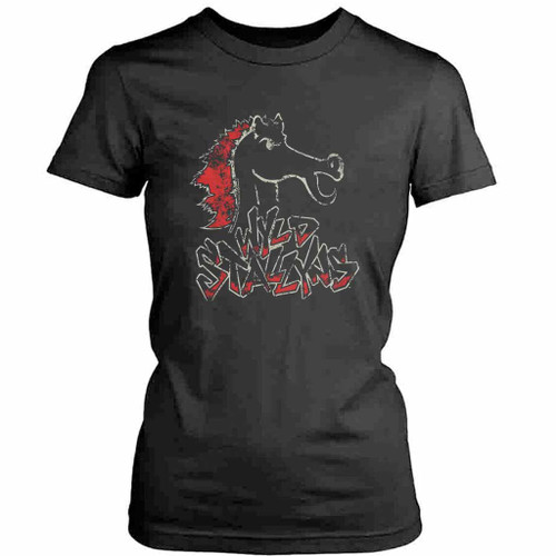 Bill and Ted Wyld Stallyns Red Horse Womens T-Shirt Tee