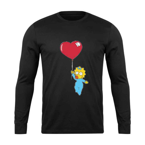 The Simpsons Maggie Heart Balloon Long Sleeve T-Shirt