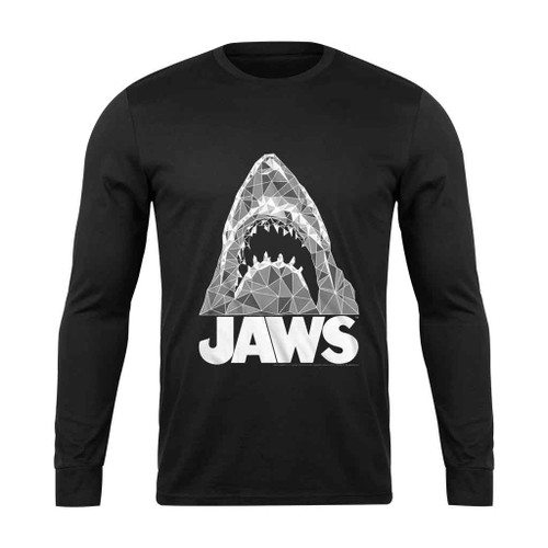 Jaws Geometric Shark Logo Long Sleeve T-Shirt