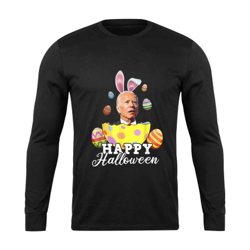 Funny Joe Biden Happy Halloween Confused Easter Biden Long Sleeve T-Shirt