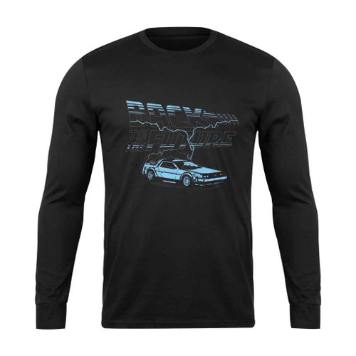 Back To The Future Blue Lightning Long Sleeve T-Shirt