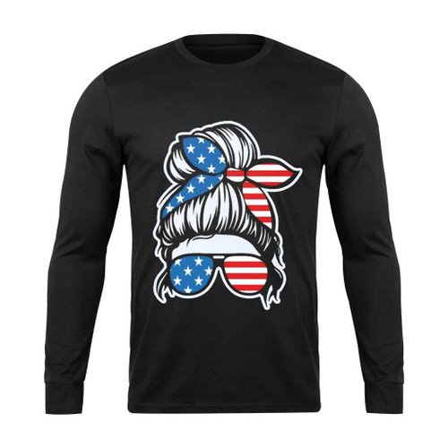 All American Mama Logo Long Sleeve T-Shirt