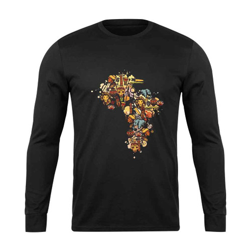 Africa Map Juneteenth Freeish Long Sleeve T-Shirt