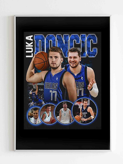 Vintage Luka Doncic 90s Logo Art Poster